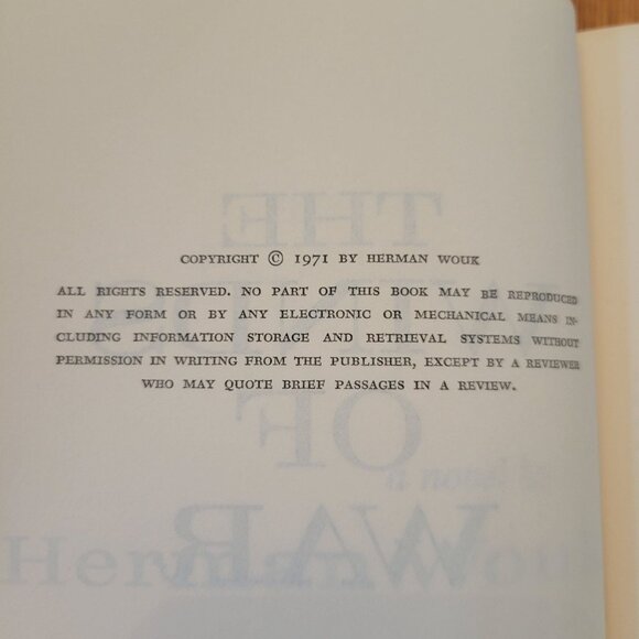 Herman Wouk The Winds Of War Red Hardcover Classic Edition 1971 Little Brown - Picture 7 of 11